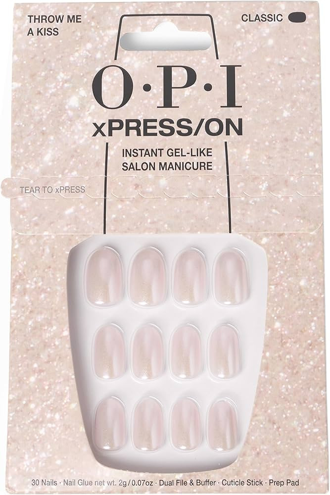 OPI xPRESS/ON Press On Nails - Glitter & Shimmery Shades - Long & Short, Round & Oval Shapes - Wi... | Amazon (UK)