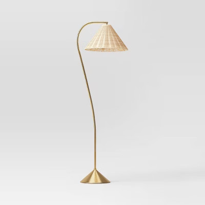Gooseneck Floor Lamp with Natural Shade - Threshold™ | Target