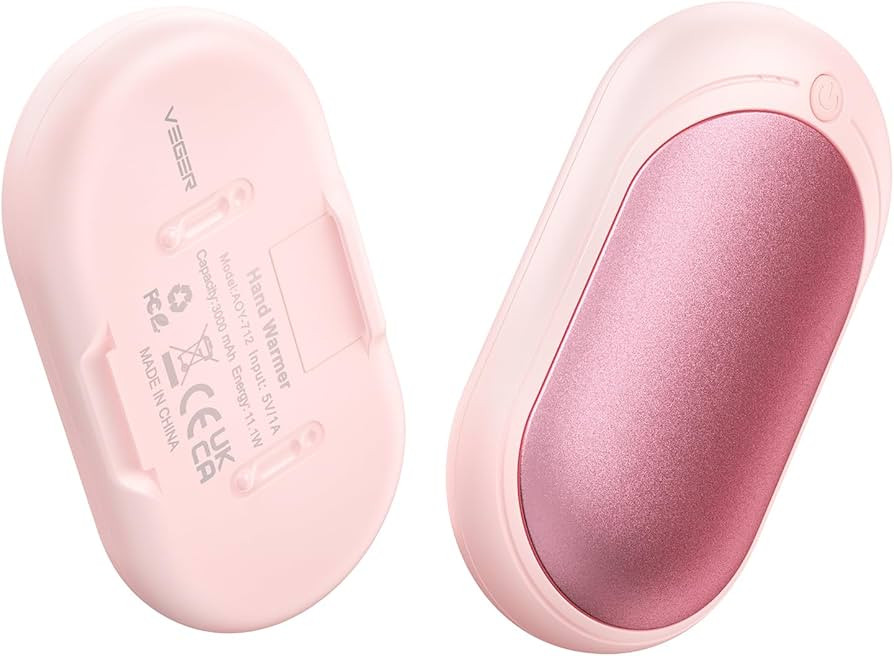 Hand Warmers Rechargeable, VEGER 2 Pack Electric Rechargeable Hand Warmers, Portable Pocket Heate... | Amazon (US)
