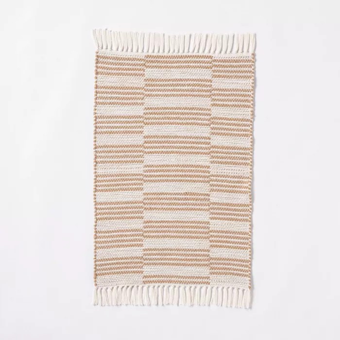 Rossmoor Indoor/Outdoor Plaid Scatter Rug Tan - Threshold™ designed with Studio McGee | Target