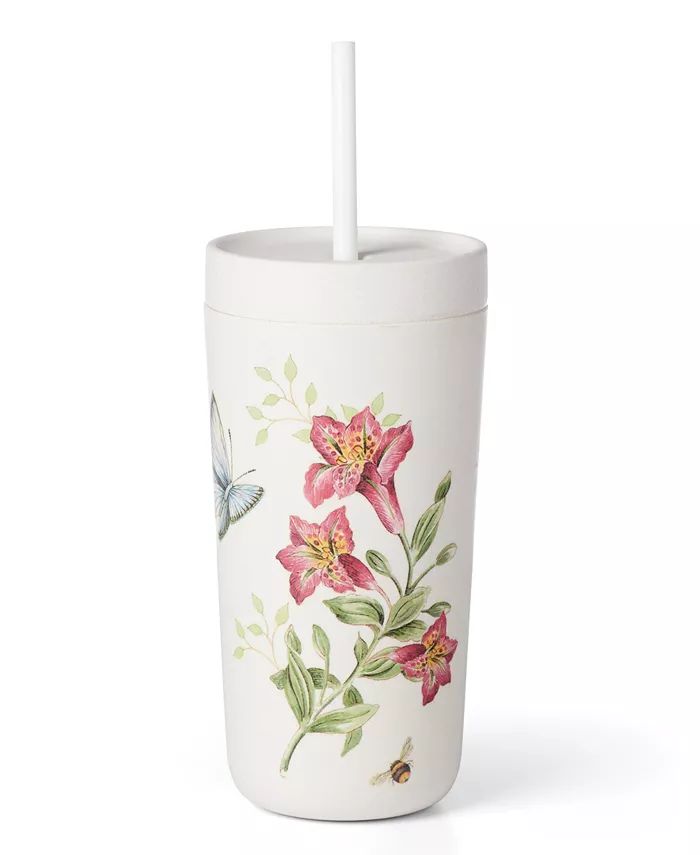 Lenox Butterfly Meadow Tumbler with Straw & Reviews - Glassware & Drinkware - Dining - Macy's | Macys (US)