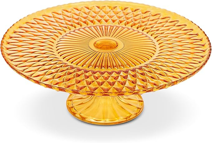 Amici Home Rochester Footed Glass Cake Stand | Round Vintage Style Cake Plate | Serving Platter f... | Amazon (US)