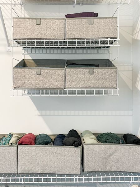 Add space to the wire closet shelves with these underhanging shelves and these fabric bins. Closet Organization. Home Organization. Amazon storage  

#LTKhome #LTKunder50 #LTKfamily
