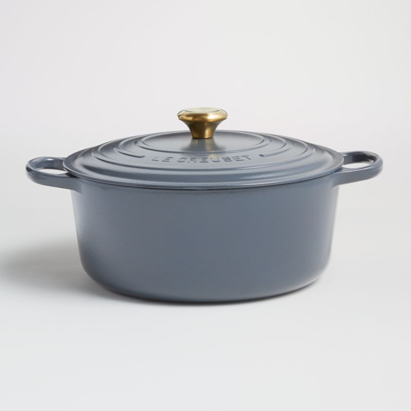 Le Creuset Signature Graphite 9-Qt. Round Dutch Oven | Crate & Barrel | Crate & Barrel