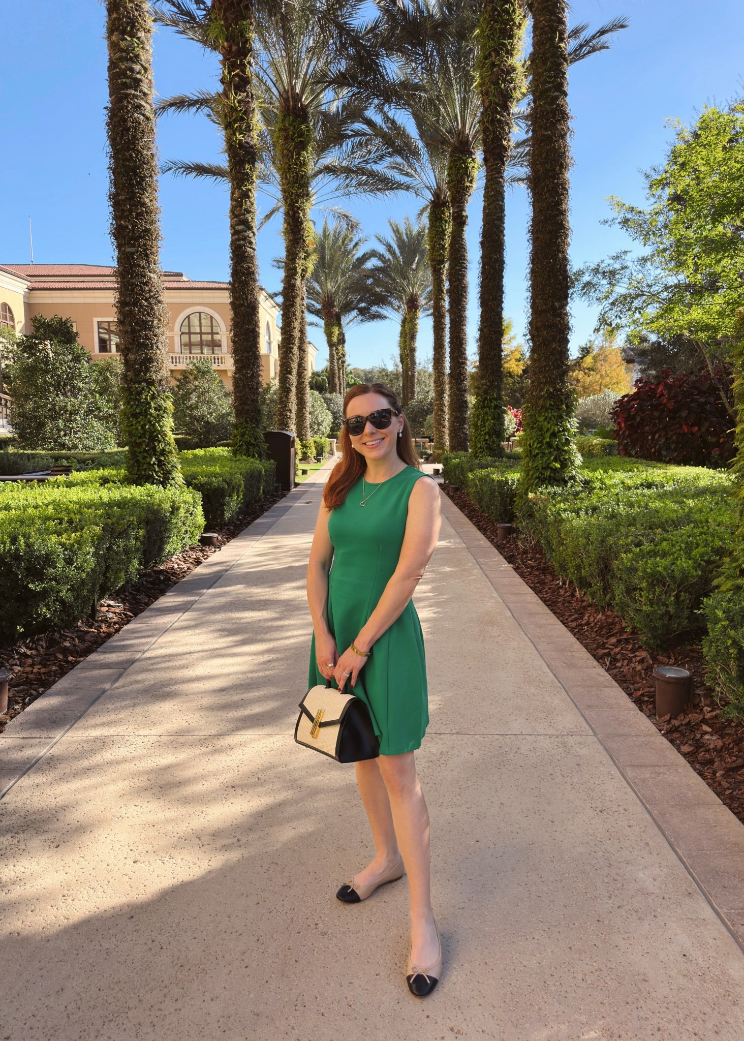 Florida-ready Christmas dress - wearing size xs and it fit without any alterations. Love the classic A Line silhouette and it’s available in several colors. It would also look great with tights and a cardigan sweater or blazer for cooler temps! #classicstyle 

#LTKWorkwear #LTKHoliday #LTKPetite