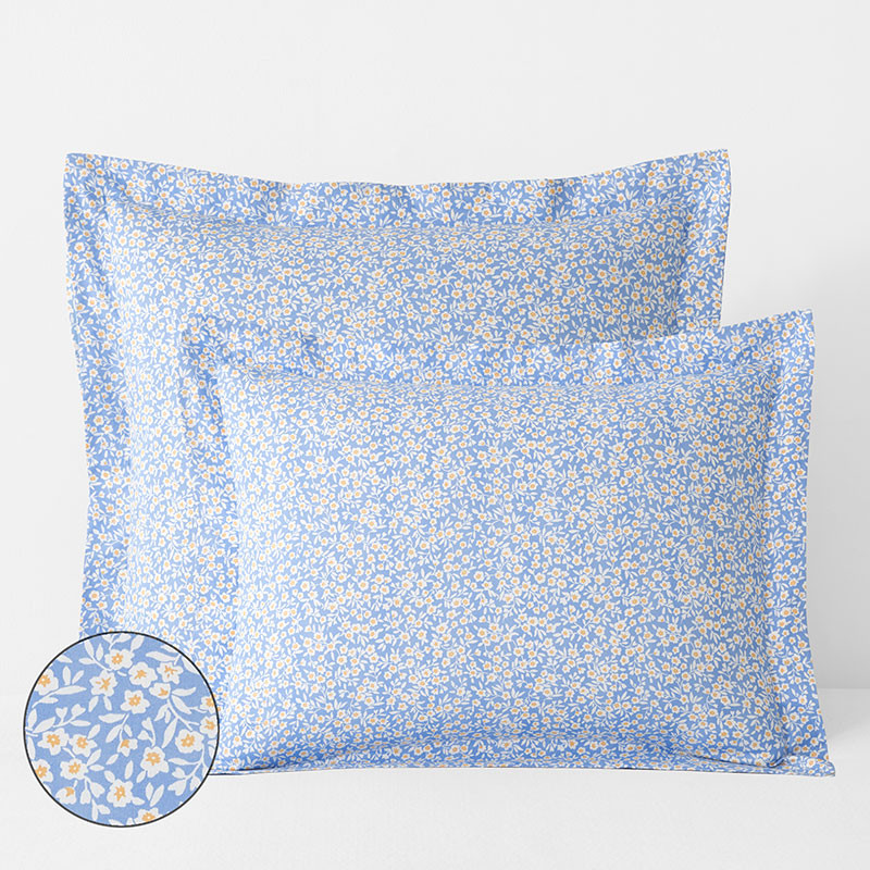 Serene Floral Classic Cool Percale Sham - Ditsy, Standard | The Company Store