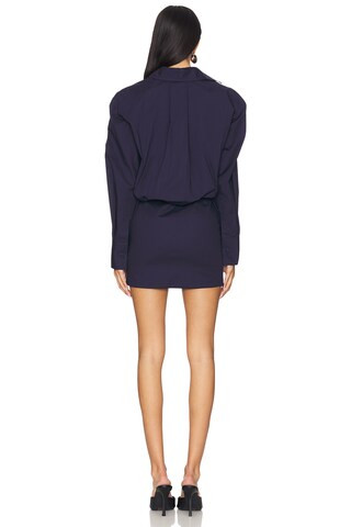 Long Sleeve Shirt Mini Dress in Navy Blue | Revolve Clothing (Global)