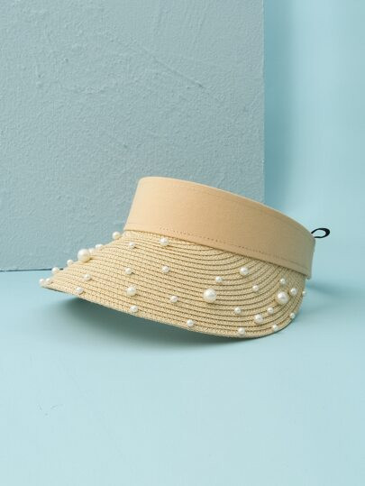 Faux Pearl Decor Visor Hat | SHEIN