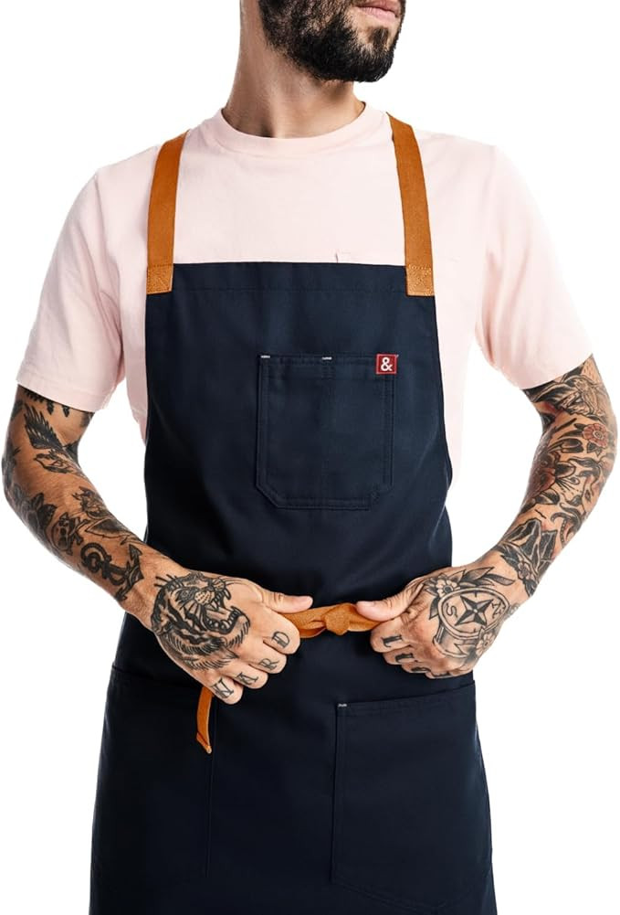 hedley & bennett Crossback Apron - Crossback Chef Apron with Pockets - 100% Cotton Twill, 8oz - M... | Amazon (US)