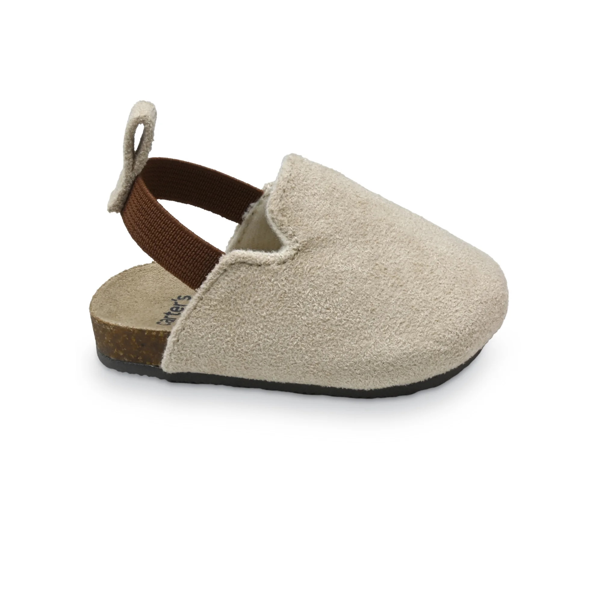 Carter's Child of Mine Infant Unisex Suede Slip-On Clogs, Color Tan, Sizes (0-3) - (3-6) Months | Walmart (US)