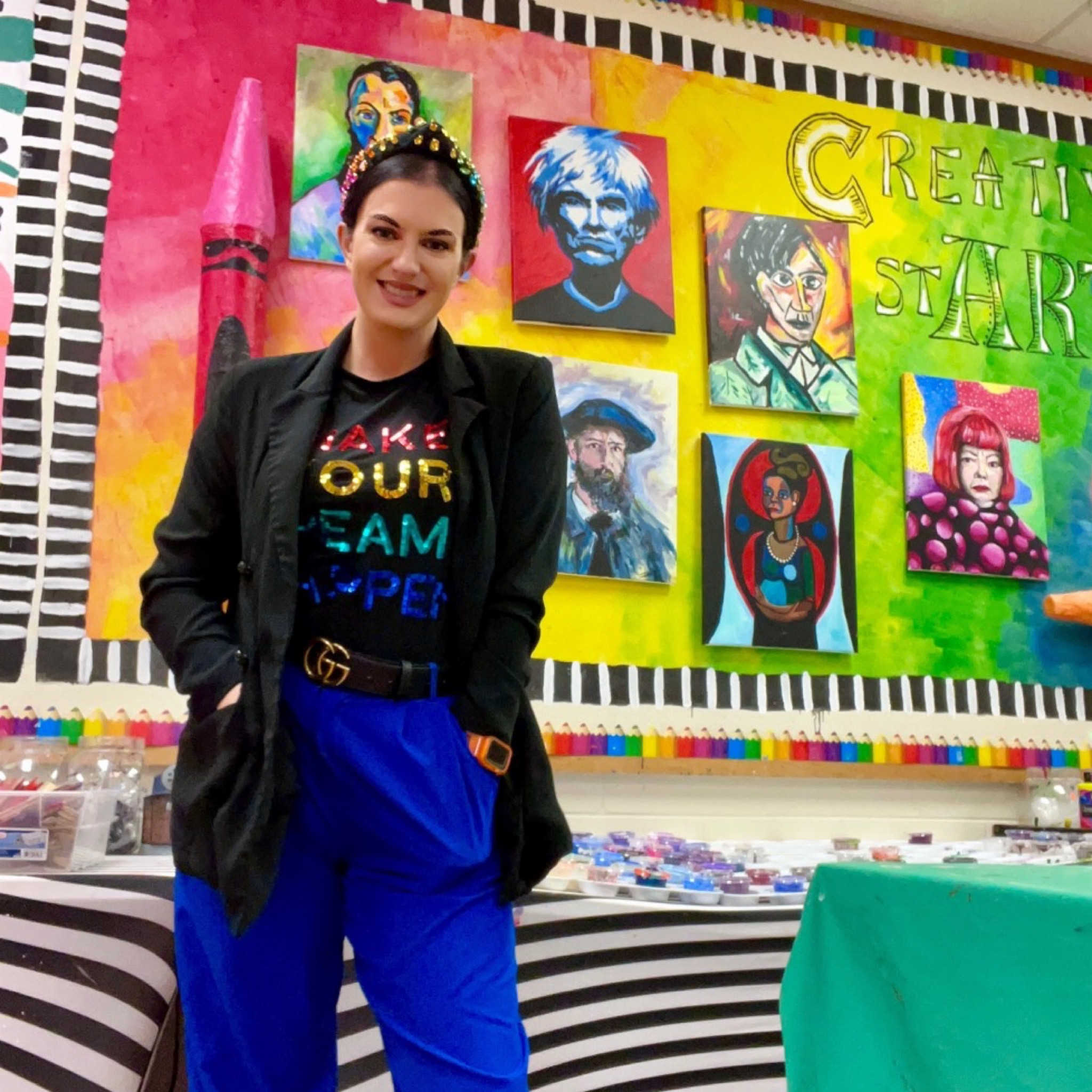 Hi there!  Just you’re friendly art teacher here reminding you to shine bright each day! 🌈

#LTKworkwear #LTKunder50 #LTKunder100