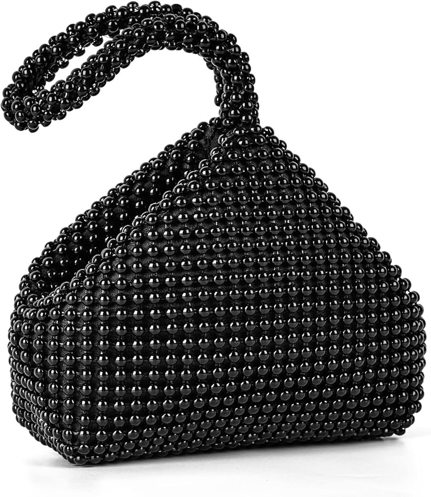 Women's Evening Bag- Upgraded Larger Size Full Rhinestones Bling Wrist Clutch Purse for Party Wed... | Amazon (US)