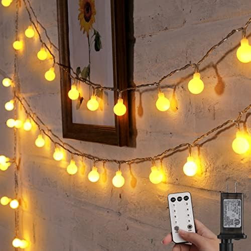 Minetom Globe String Lights, 33 Feet 100 Led Fairy Lights Plug in, 8 Modes with Remote Mini Globe... | Amazon (US)
