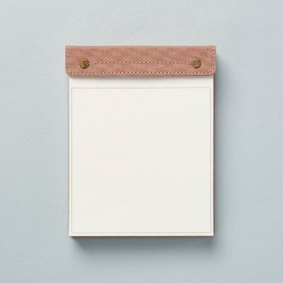 Faux Canvas 200pg Unruled Notepad Brown/Cream - Hearth & Hand™ with Magnolia | Target