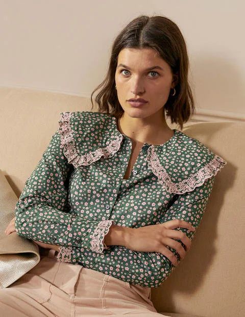 Statement Collar Cotton Shirt | Boden (US)