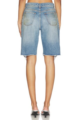Crystal Fray Jean Short in Medium Blue | Revolve Clothing (Global)