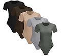 BALENNZ Women's 4/5 Pack Short Sleeve Round Neck Bodysuit Tops Crew Neck Basic Casual Tshirt Body... | Amazon (US)