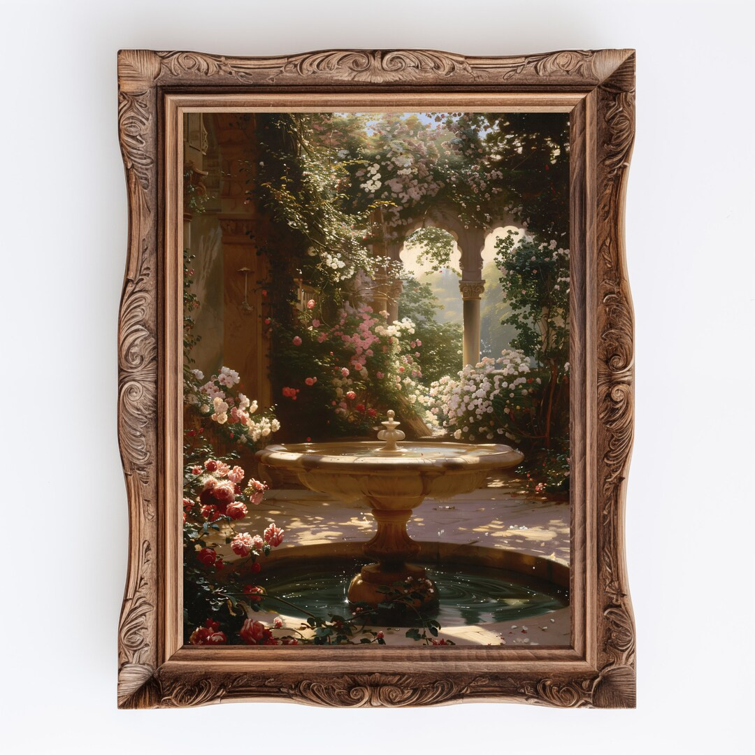 Secret Garden Antique Flower Oil Painting Print, Victorian Botanical Wall Art, Flowers Coquette R... | Etsy (US)