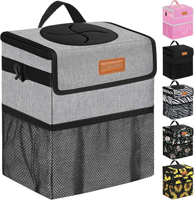 Car Trash Can Bin for Back Seat Leak Proof, Cute Trash Bag Hanging, for SUV Truck Van, Automotive... | Amazon (US)