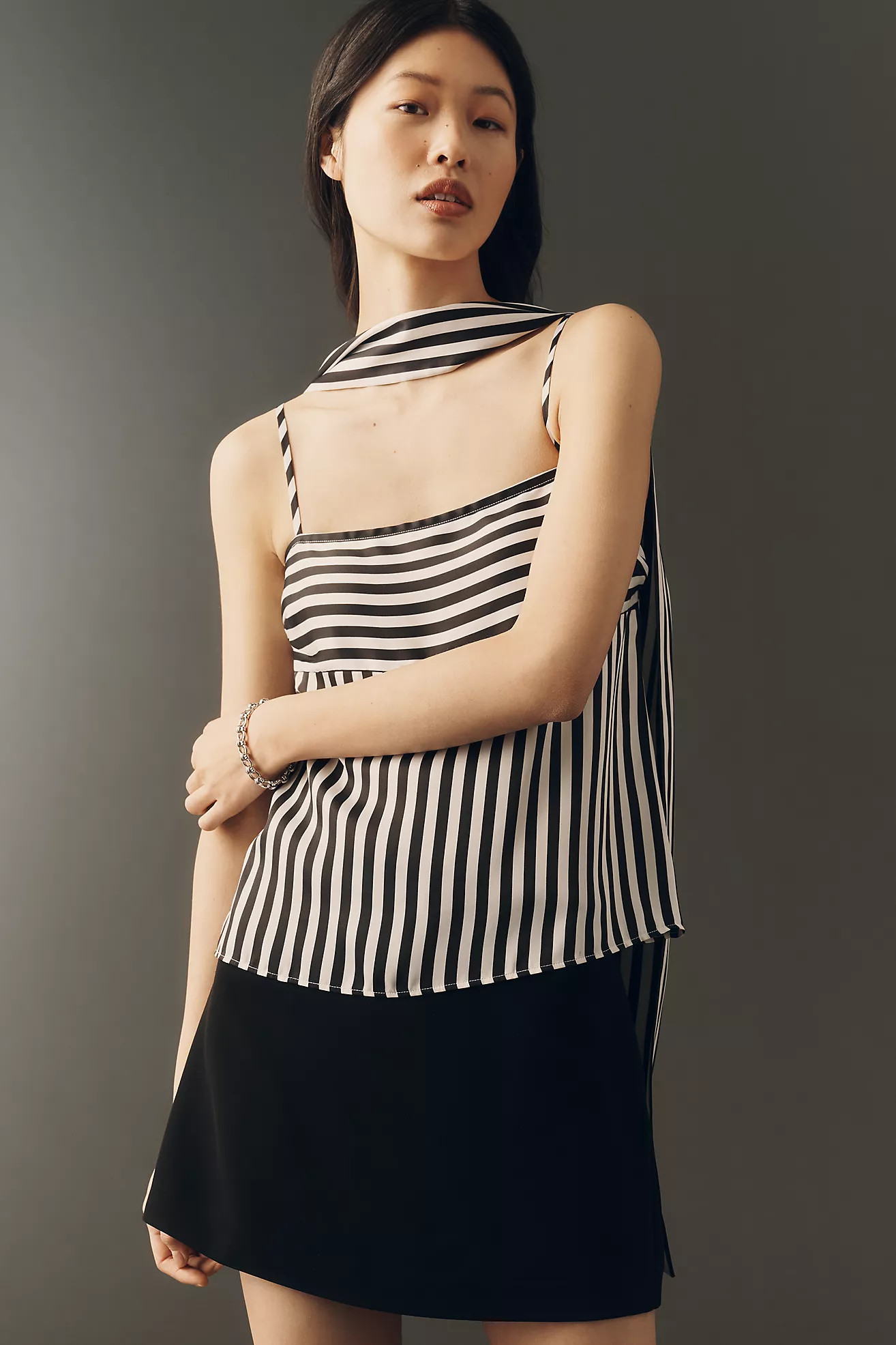 Square-Neck Tank with Scarf Top | Anthropologie (US)