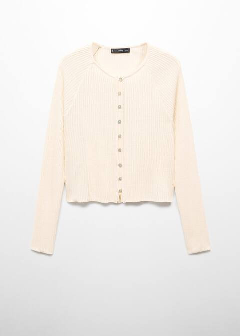 Button knit cardigan -  Women | Mango United Kingdom | MANGO (UK)