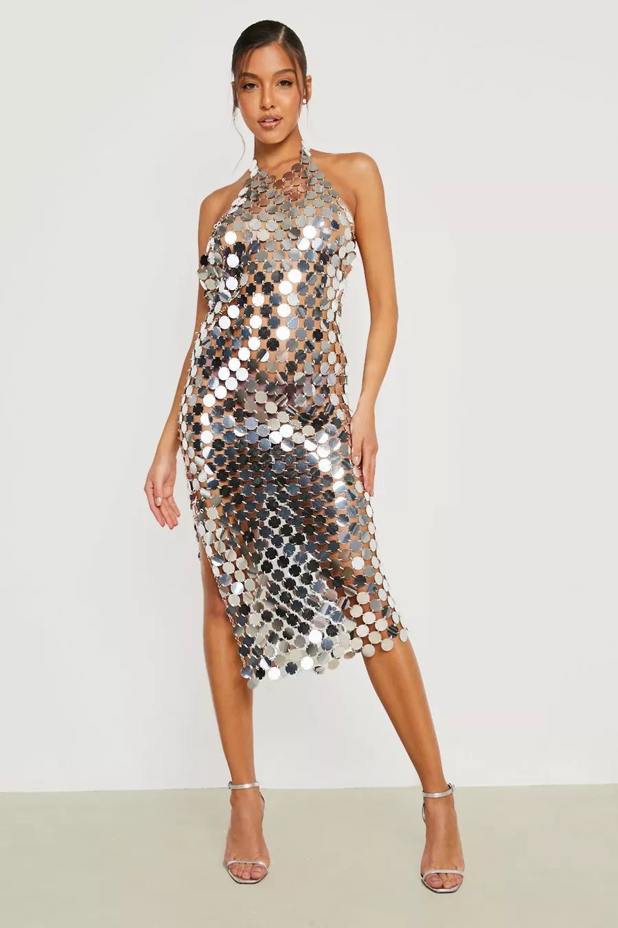 Premium Chainmail Midi Dress | Boohoo.com (US & CA)