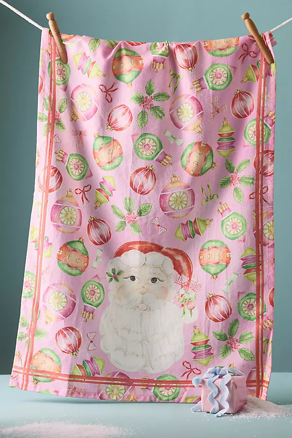 Stephanie Tara Santa Dish Towel | Anthropologie (US)