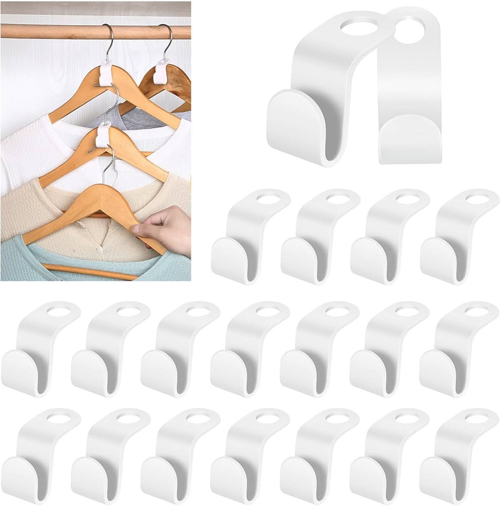 50 Pcs Clothes Hanger Connector Hooks, Space Saving Cascading Clothes Hanger Hooks Heavy Duty Spa... | Amazon (CA)