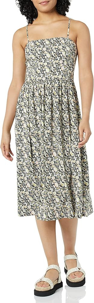 Goodthreads Women's Georgette Smock-Back Cami Midi Dress | Amazon (US)