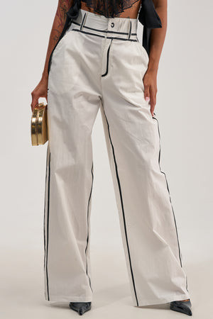 AKIRA Blank Space High Waist Palazzo Pants | Black | Size Large | AKIRA