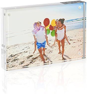 TWING Acrylic Photo Frames 5x7 Picture Frame Horizontal Magnet Double Sided Photo Frame with Micr... | Amazon (US)