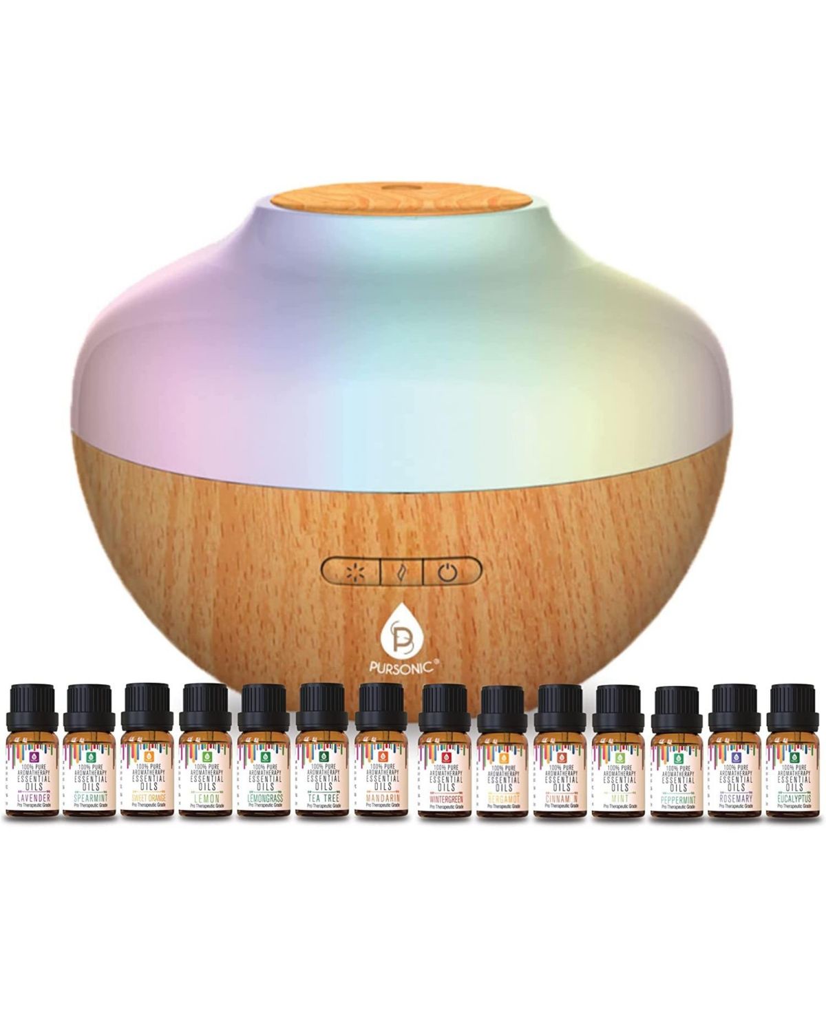 Pursonic Aromatherapy Diffuser & Essential Oil Set-Ultrasonic Top 14 Oils-300ml with 2 Mist Settings | Macys (US)