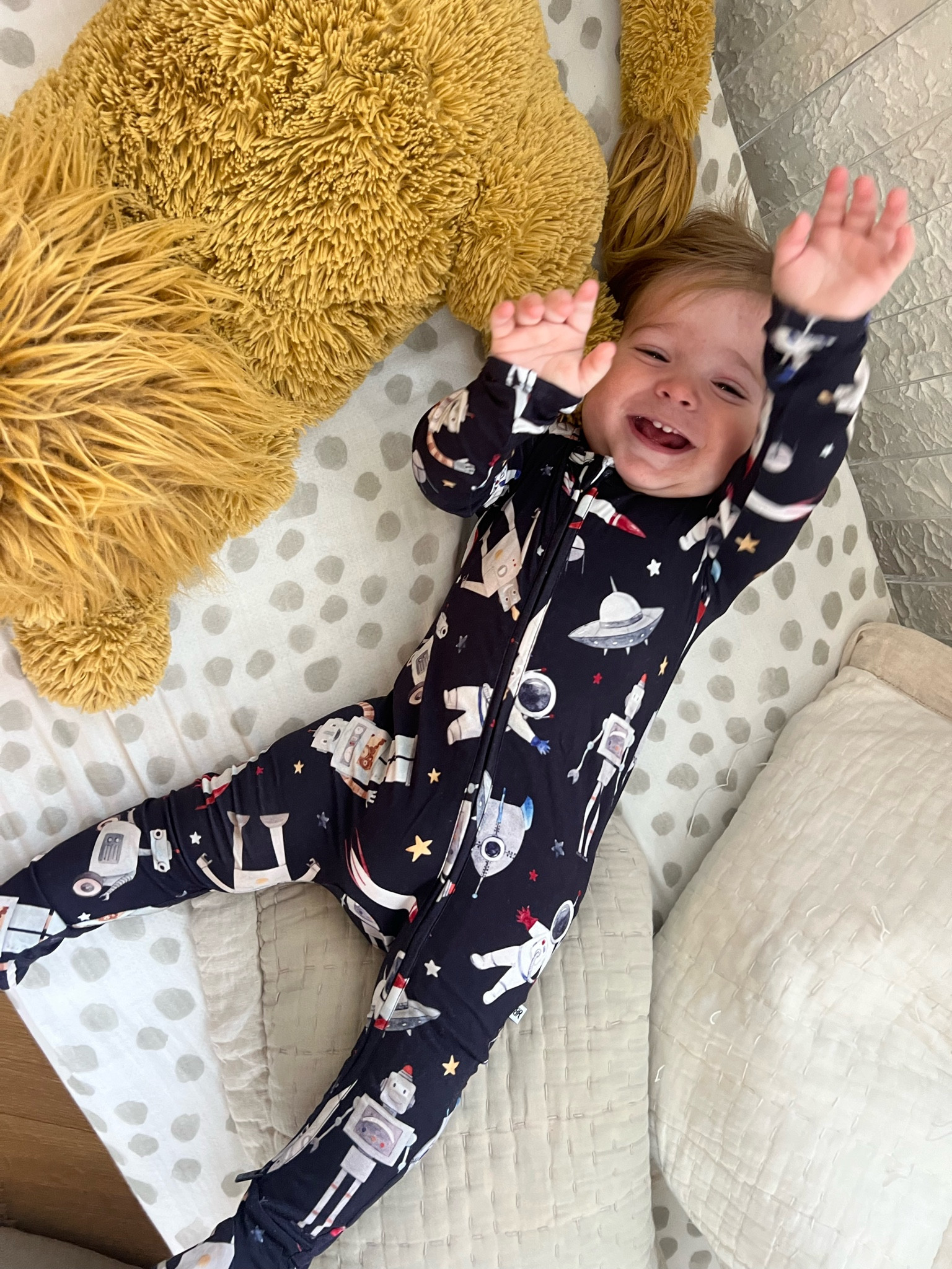 Cutest and softest PJs! 

Love Bamboo PJ’s they’re hypoallergenic, gentle on the skin, and they last 3x as long, they’re stretchy, and offer a longer lasting fit. 

Space pjs for boys, cute pajamas for toddler boys, baby boy pjs, toddler boy pjs, baby pjs, toddler pjs, baby girl pjs, baby pjs, cute girls pjs 

#LTKbump #LTKkids #LTKbaby