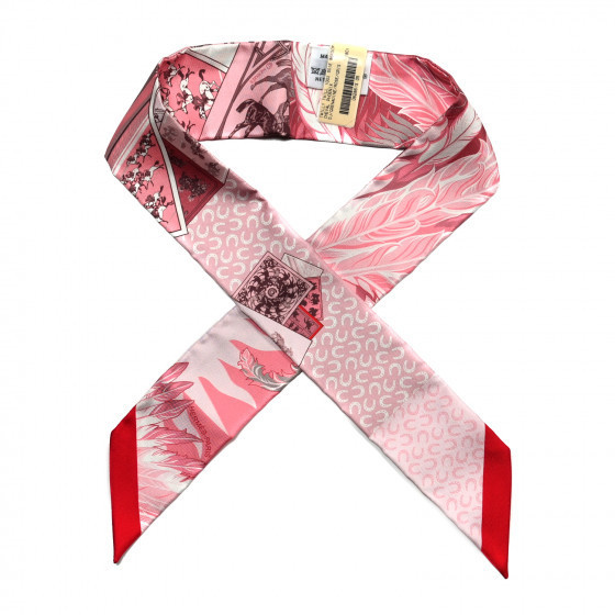 HERMES Silk Cheval Phoenix Twilly Grenadine Rose Gris | Fashionphile