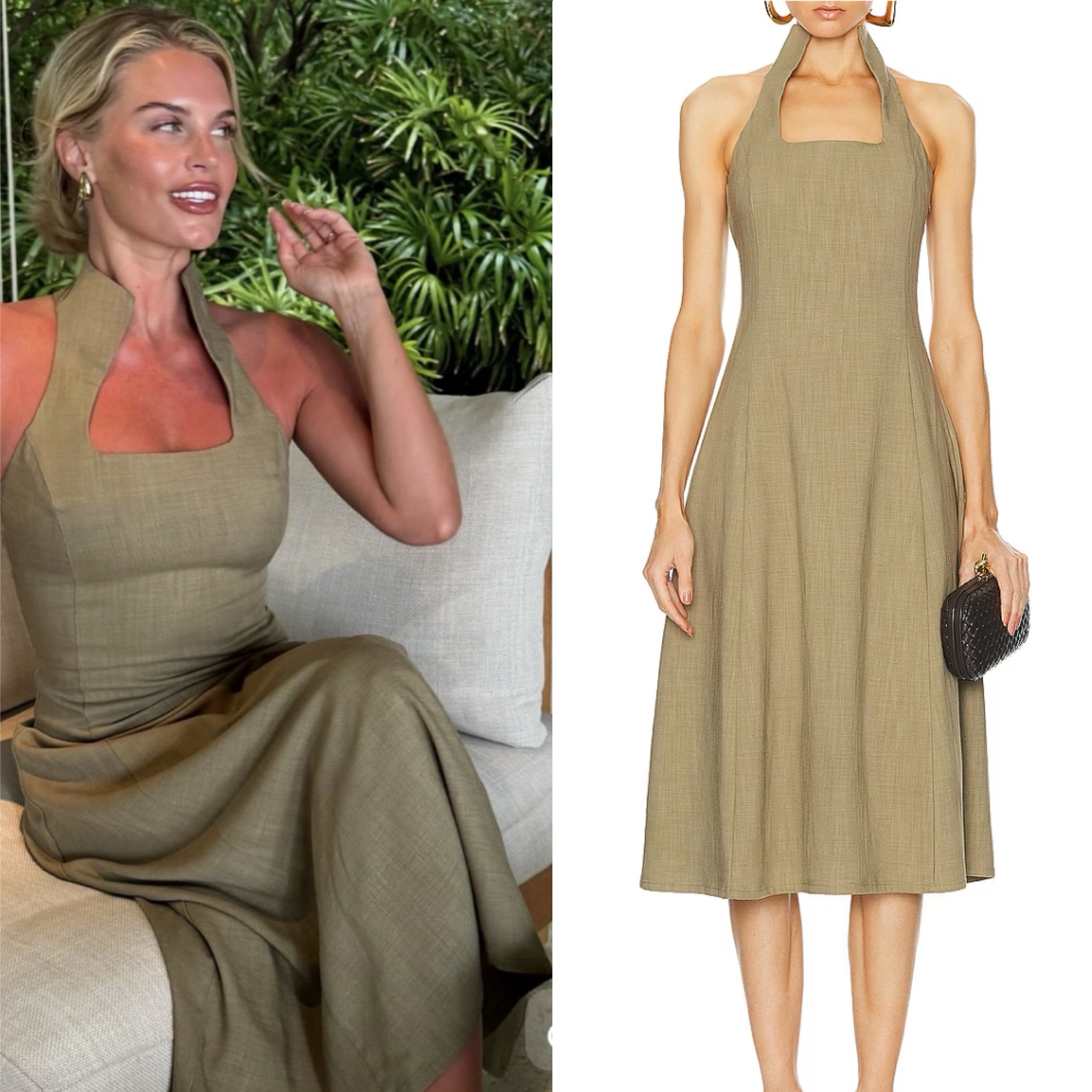 Madison LeCroy’s Green Midi Dress 📸 + Info= @madisonlecroy 