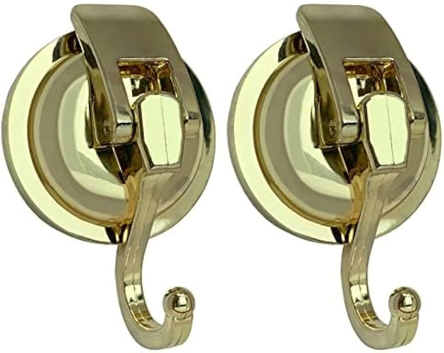 Heavy Duty Vacuum Shower Hooks, Glass Suction Cup Bathroom Robe Hooks - Reusable, No Hole Punched... | Amazon (US)