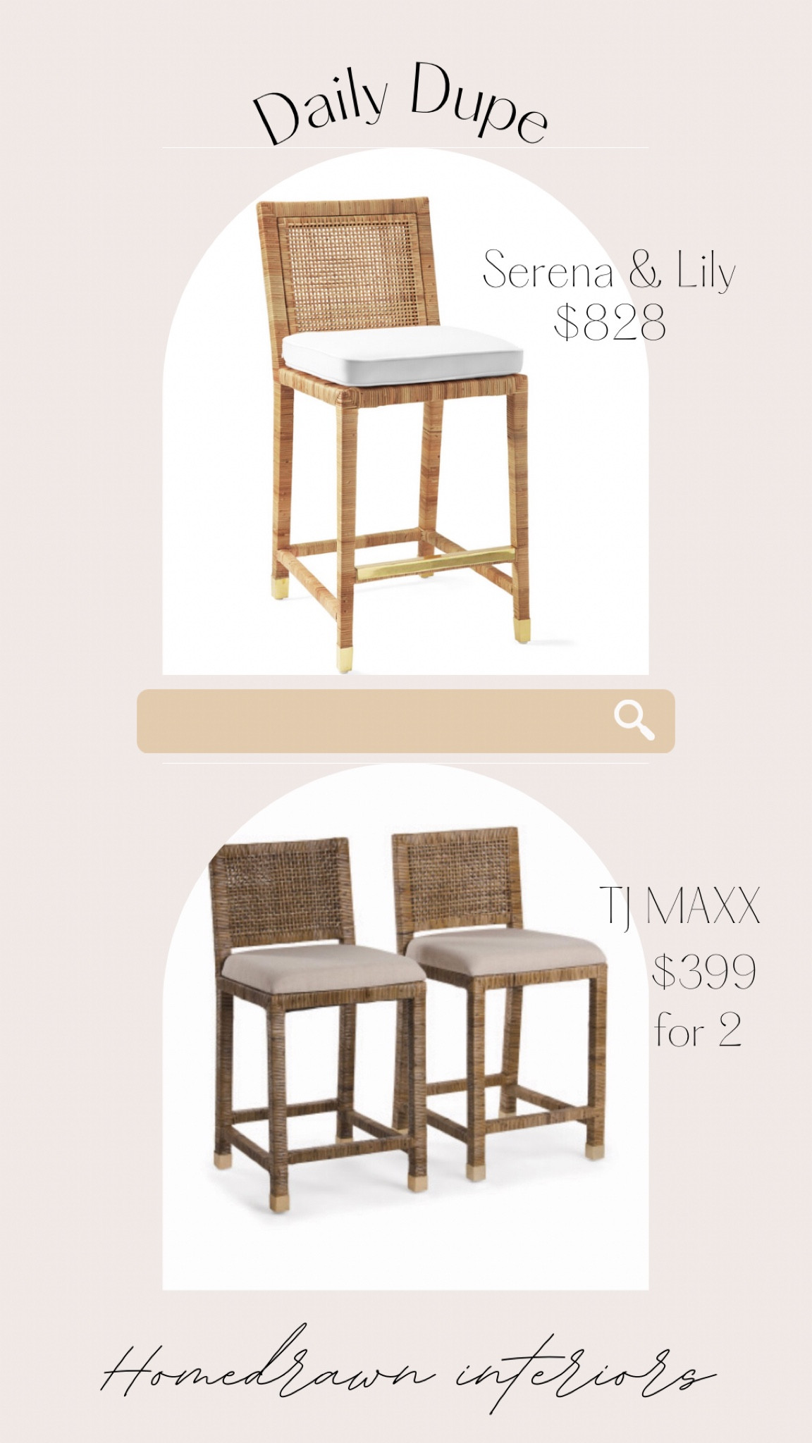 Daily dupe counter stool edition 😍😍