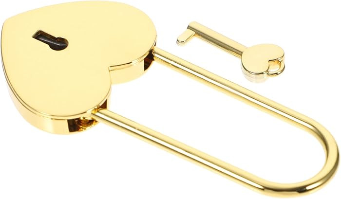 Heart Padlock Small Locks with Keys, Heart Shaped Lock Small Suitcase Locks Luggage Padlocks Lock... | Amazon (US)