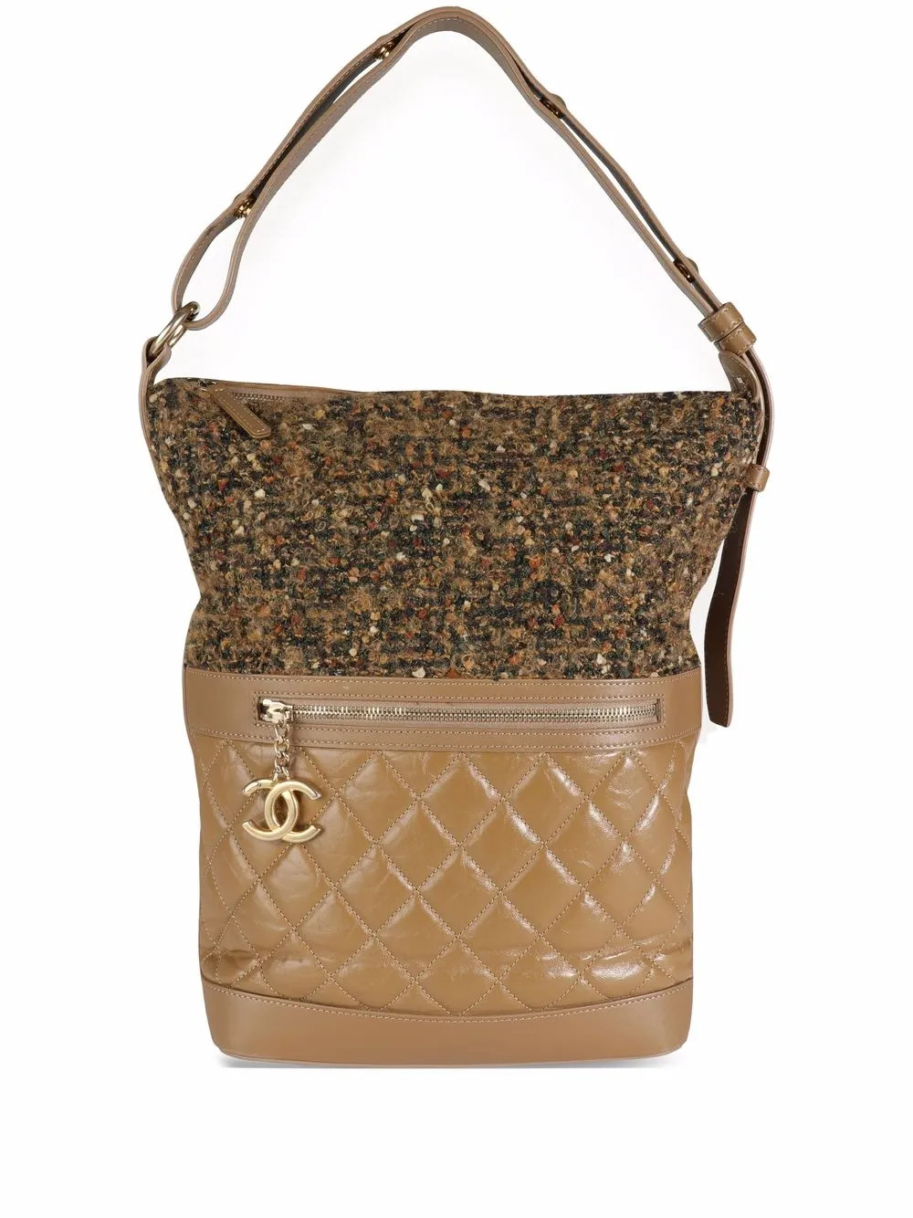 diamond-quilted tweed shoulder bag | Farfetch Global