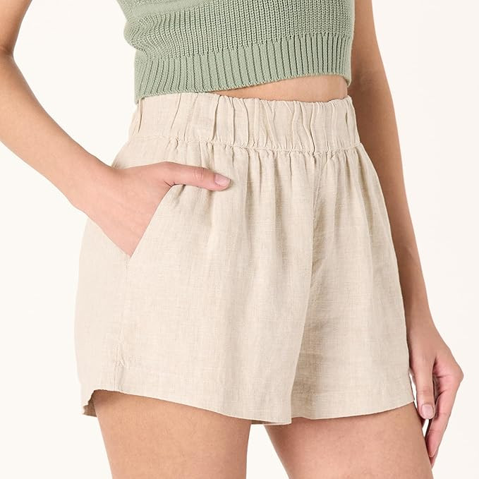 The Drop Women's Standard Essie Linen Pull on Mini Short | Amazon (US)