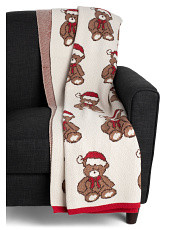 Multi Bear Knitted Throw | Global Home | Marshalls | Marshalls