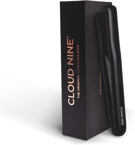 CLOUD NINE The Original Cordless Iron Black | Cordless Hair Straighteners for Women | Wireless Ceramic Hair Straightener | 3 Temperature Settings | Revive Mode | Amazon (UK)