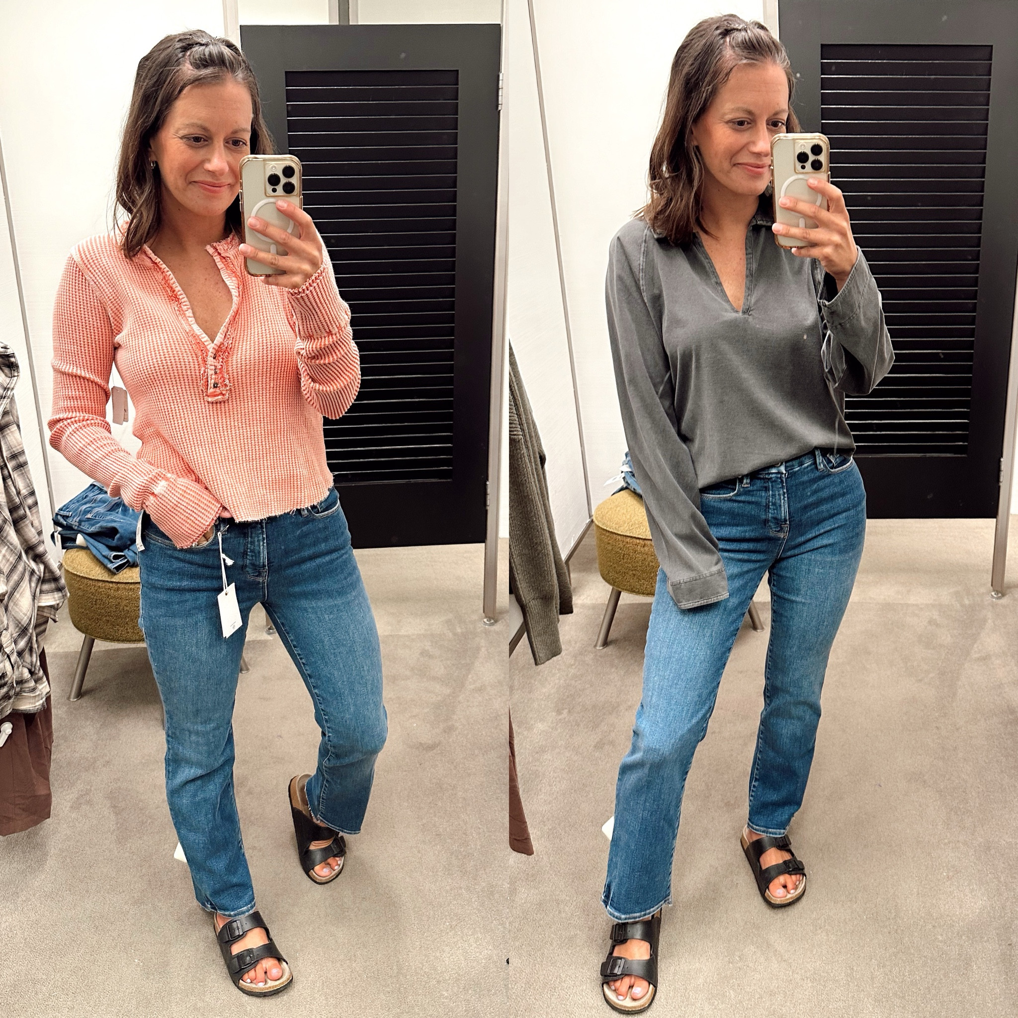 Nordstrom anniversary sale! Love this free people waffle knit top! Runs true to size - I’m in the small. This collared long sleeve shirt is perfect for the fall. Also
Runs true to size. Straight leg jeans run true to size and have a ton of stretch to them

#LTKxNSale #LTKSaleAlert #LTKOver40