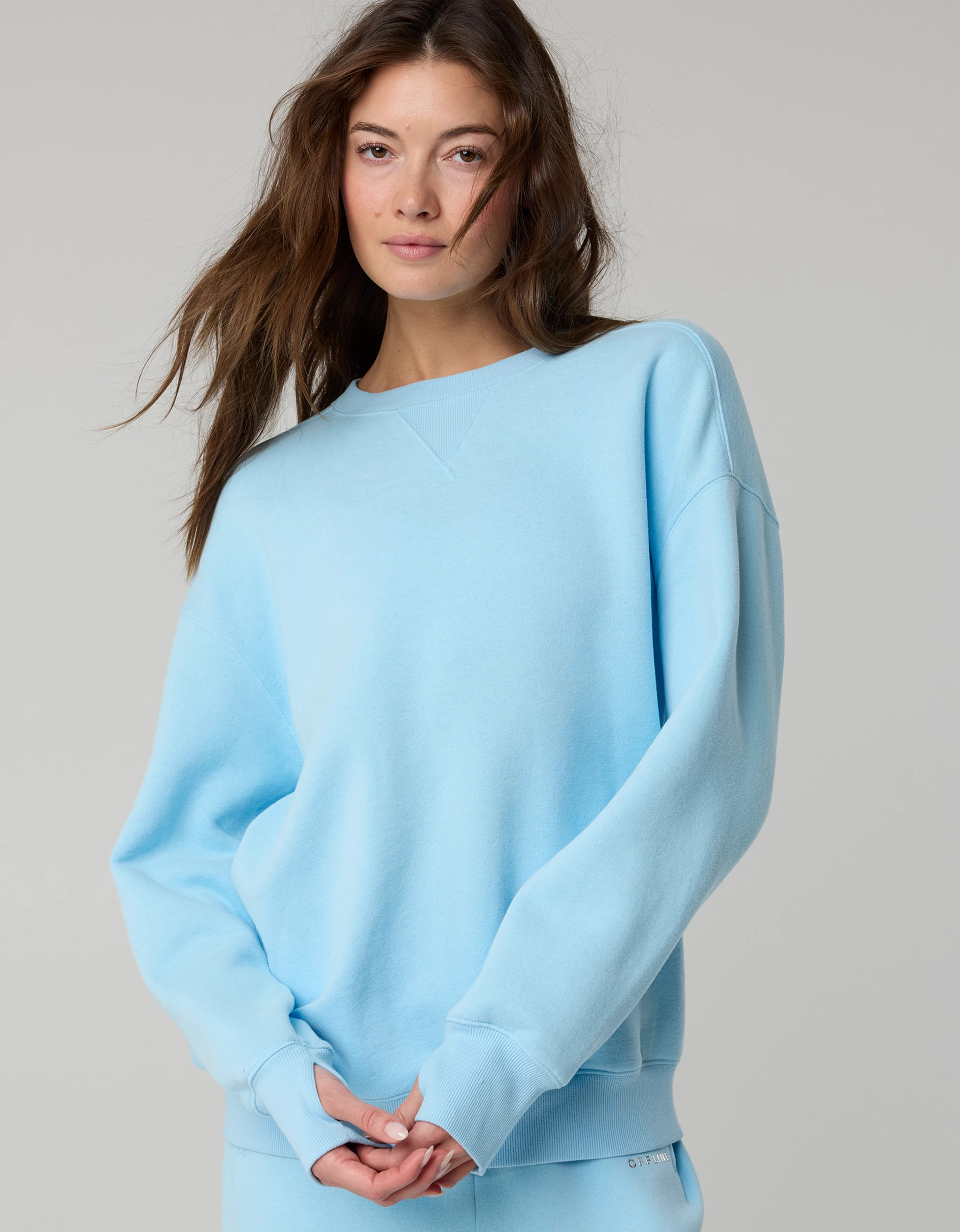 OFFLINE By Aerie Cloud Fleece Oversized Crewneck Sweatshirt | Aerie