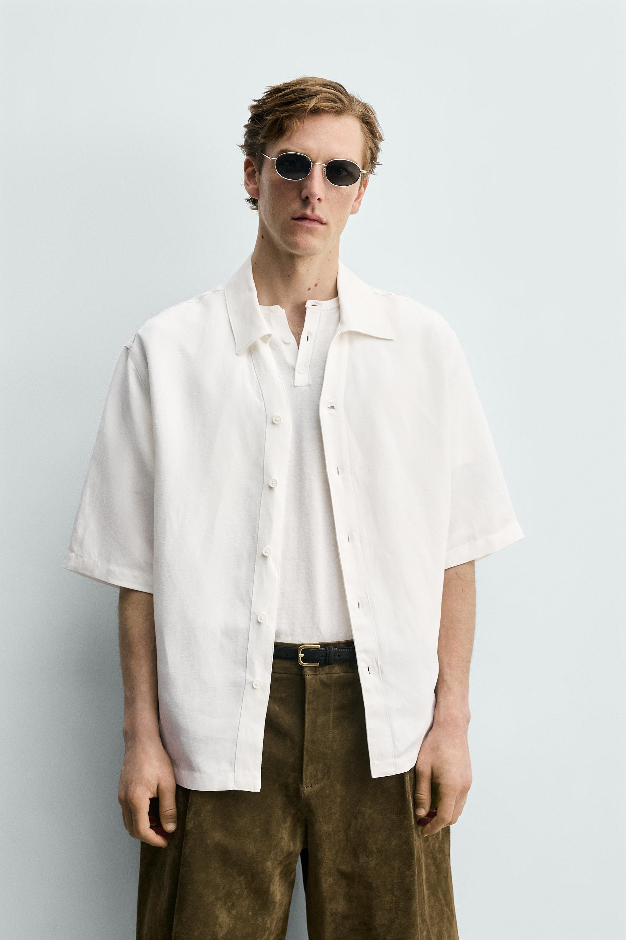 FLUID VISCOSE - LINEN SHIRT | Zara US