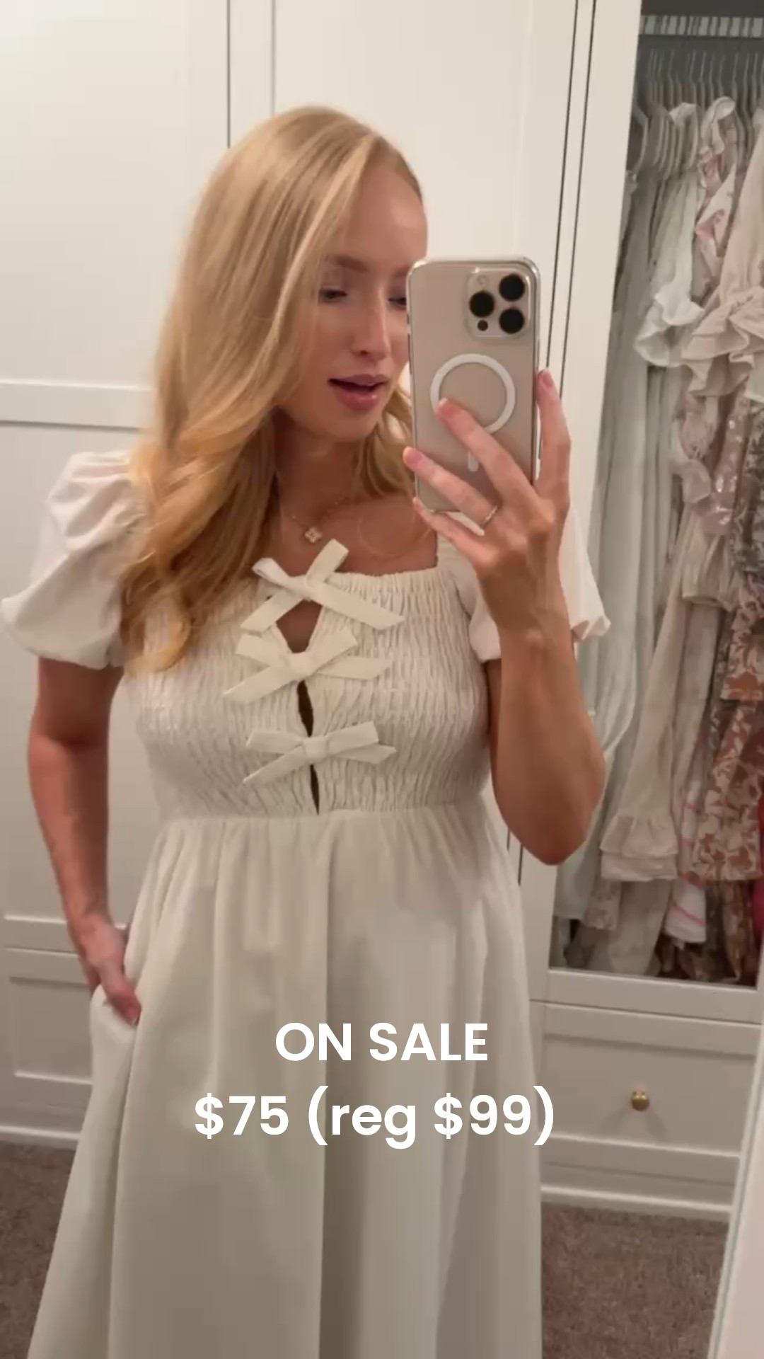 The cutest bow midi dress is on sale! The quality is really good and it’s perfect for summer events. I plan to rewear for newborn photos. Wearing a size medium and it’s bump friendly! 

#LTKBump #LTKSaleAlert