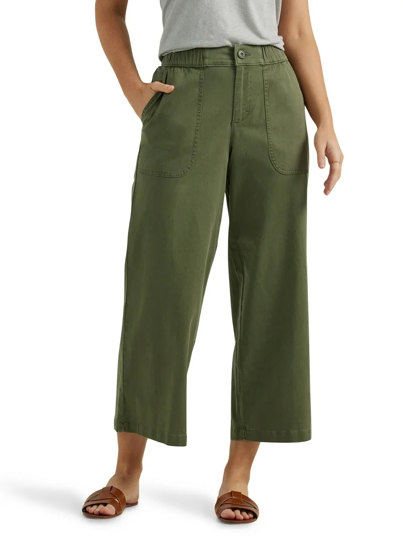 Lee® Women's Ultra Lux Comfort Wide Leg Utility Crop Pant - Walmart.com | Walmart (US)