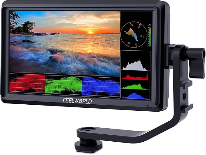 FEELWORLD FW568 V2 5.5 inch DSLR Camera Field Monitor with Waveform LUTs Video Peaking Focus Assi... | Amazon (US)