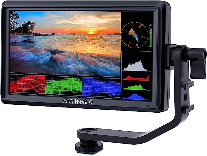 FEELWORLD FW568 V2 5.5 inch DSLR Camera Field Monitor with Waveform LUTs Video Peaking Focus Assi... | Amazon (US)