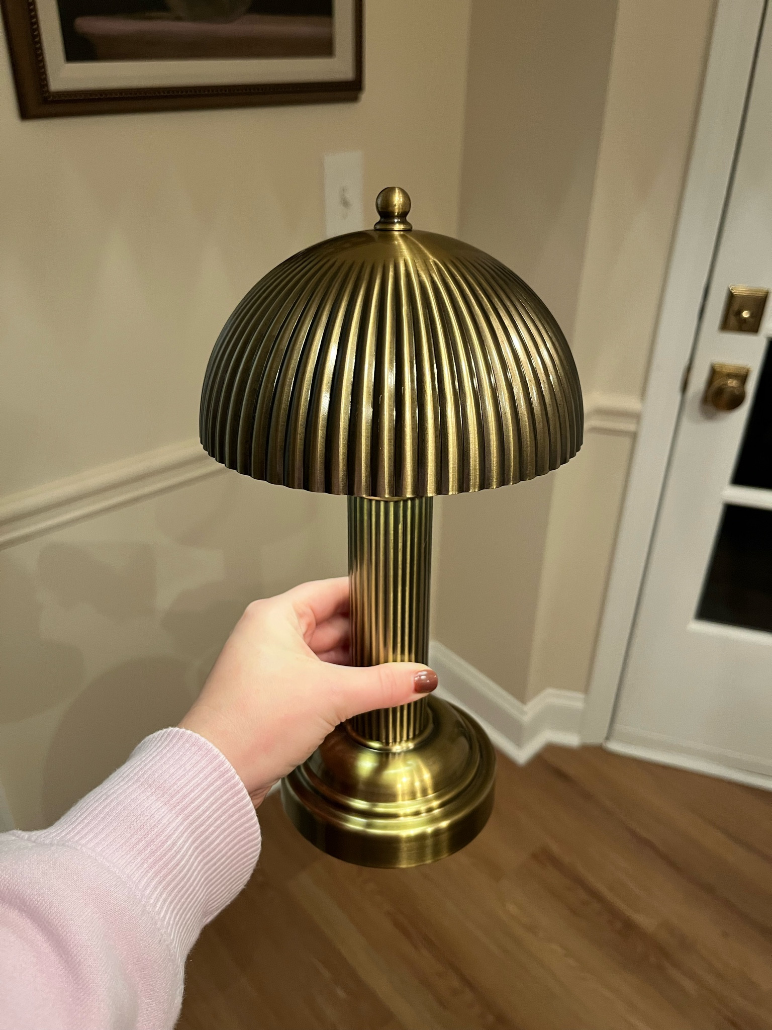 CUTIE cordless lamp from Magnolia's new drop at target! Rechargeable too. Looks very high end but is affordable and lightweight! Perfect for desk, kitchen corner, bathroom counter, etc! 

#LTKHome #LTKFindsUnder50